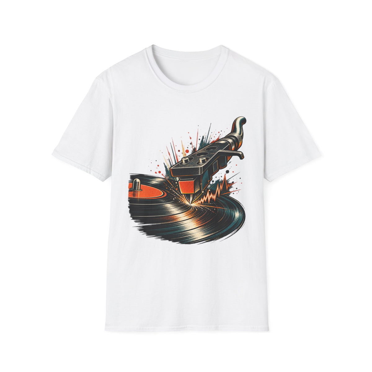Vintage Turntable Tonearm T-Shirt | Vinyl Record Music Tee Hip Hop | 1990's 2000's Nostalgia Throwback