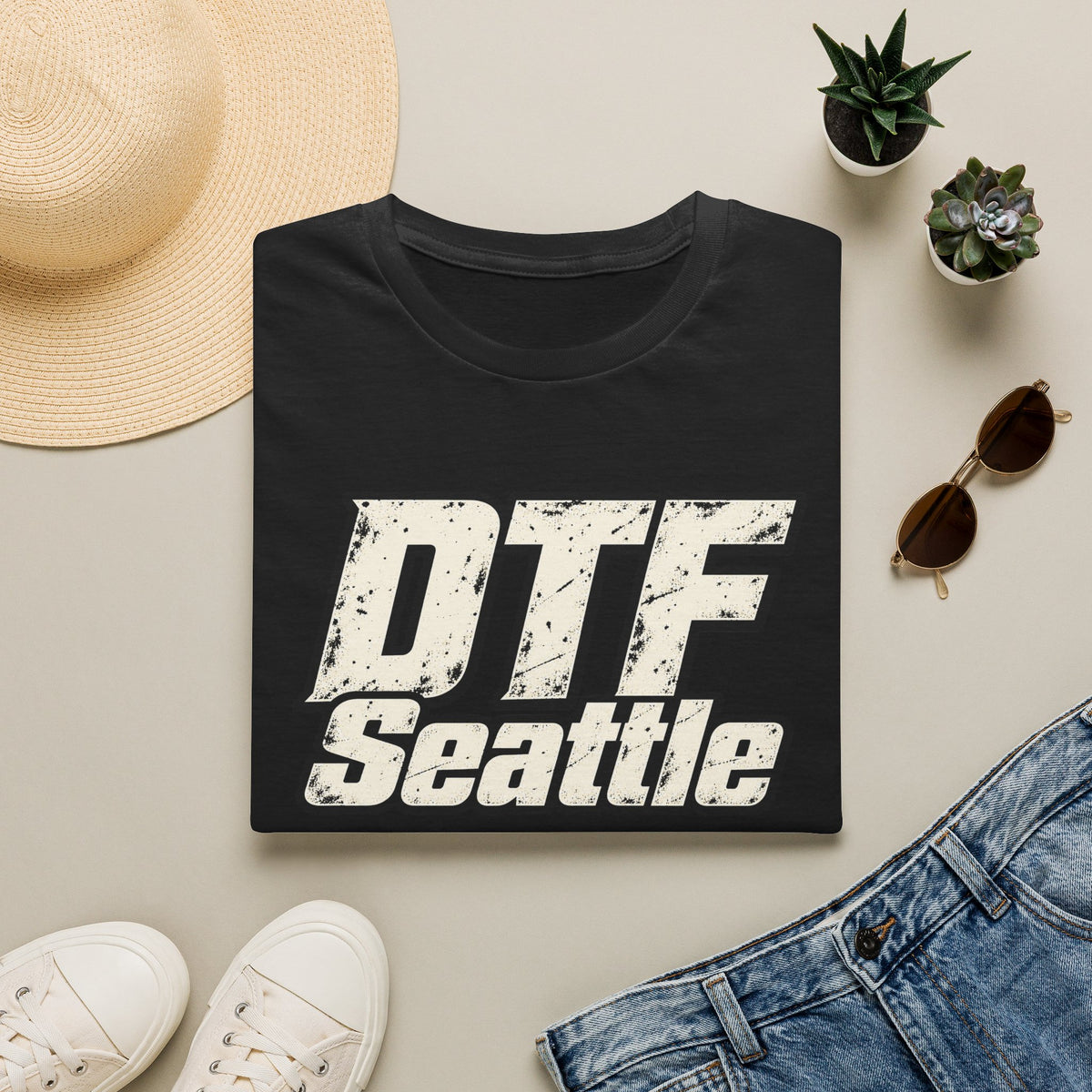 DTF Seattle T-Shirt | Vintage Athletic Logo
