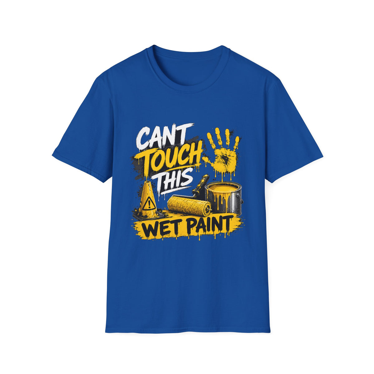 Cant Touch This Wet Paint MC Hammer T-Shirt | Paint Handprint Design 1990's 2000's Nostalgia Throwback