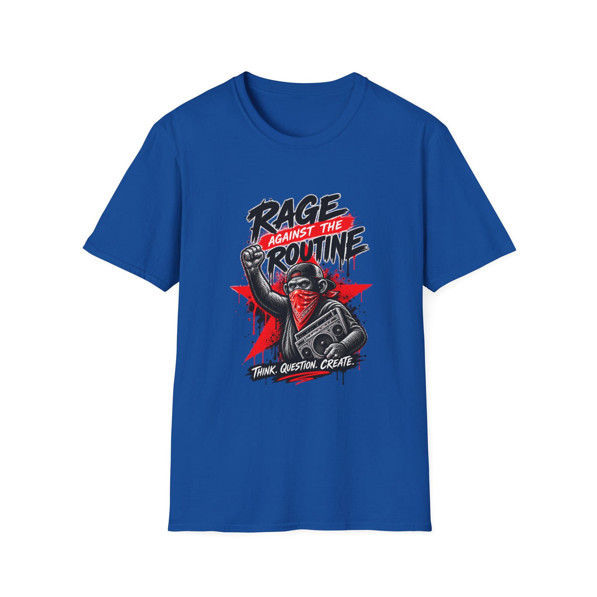 Rage Against the Routine T-Shirt | Protest Fist Graphic Tee | 1990's 2000's Nostalgia Throwback