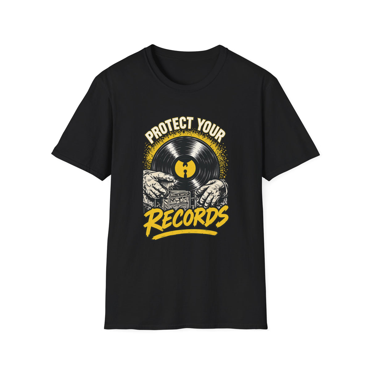 Protect Your Records Hip Hop T-Shirt | Wu Tang Vinyl Record DJ Music Tee | 1990's 2000's Nostalgia Throwback