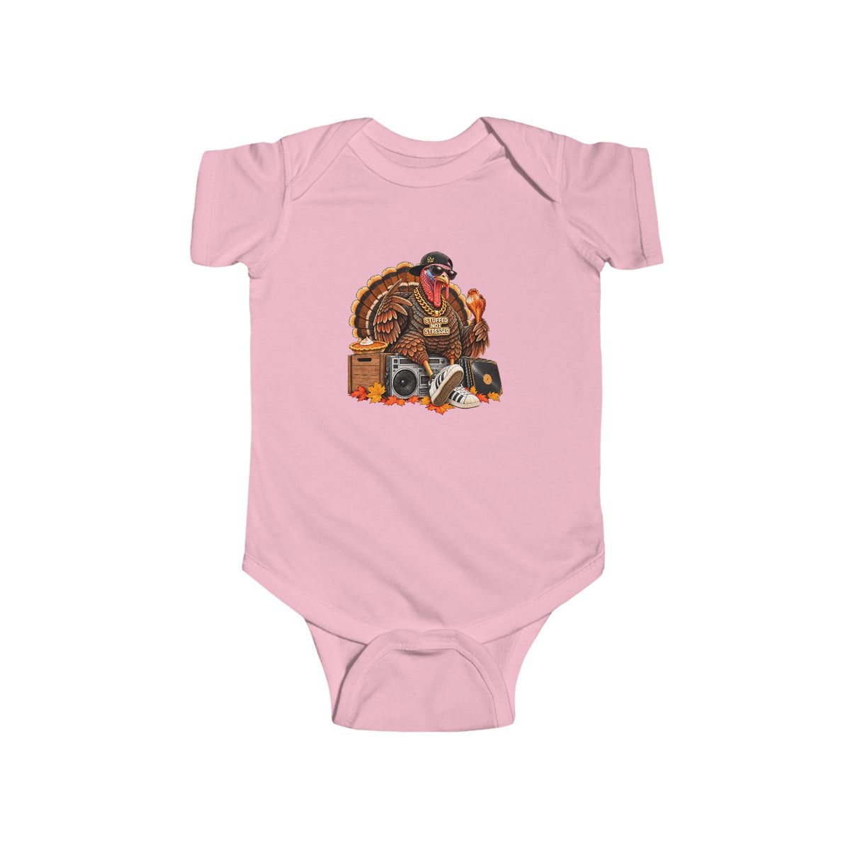 Thanksgiving Turkey Pilgrim Scene Infant Bodysuit | Cute Fall Baby Outfit