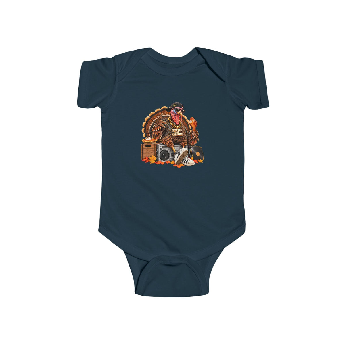 Thanksgiving Turkey Pilgrim Scene Infant Bodysuit | Cute Fall Baby Outfit