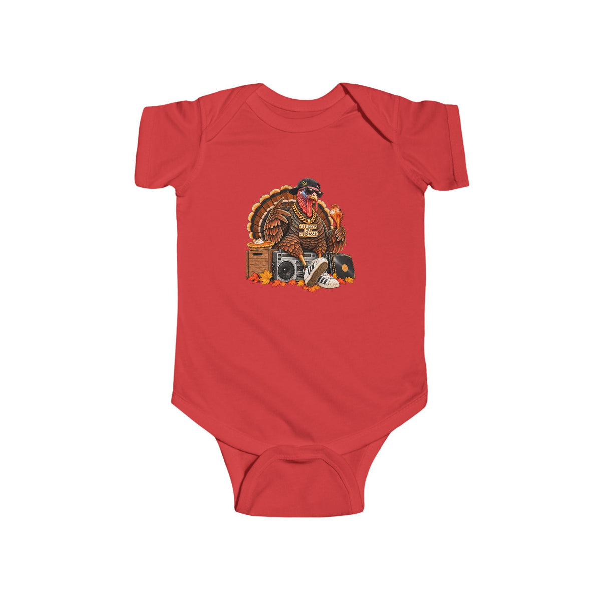 Thanksgiving Turkey Pilgrim Scene Infant Bodysuit | Cute Fall Baby Outfit