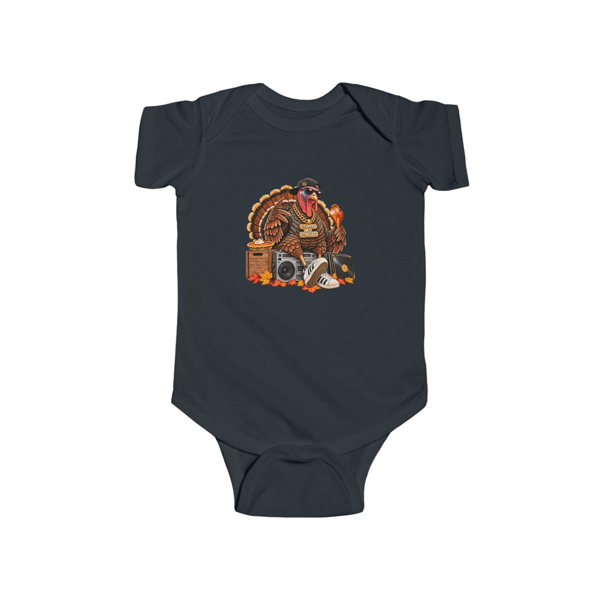 Thanksgiving Turkey Pilgrim Scene Infant Bodysuit | Cute Fall Baby Outfit