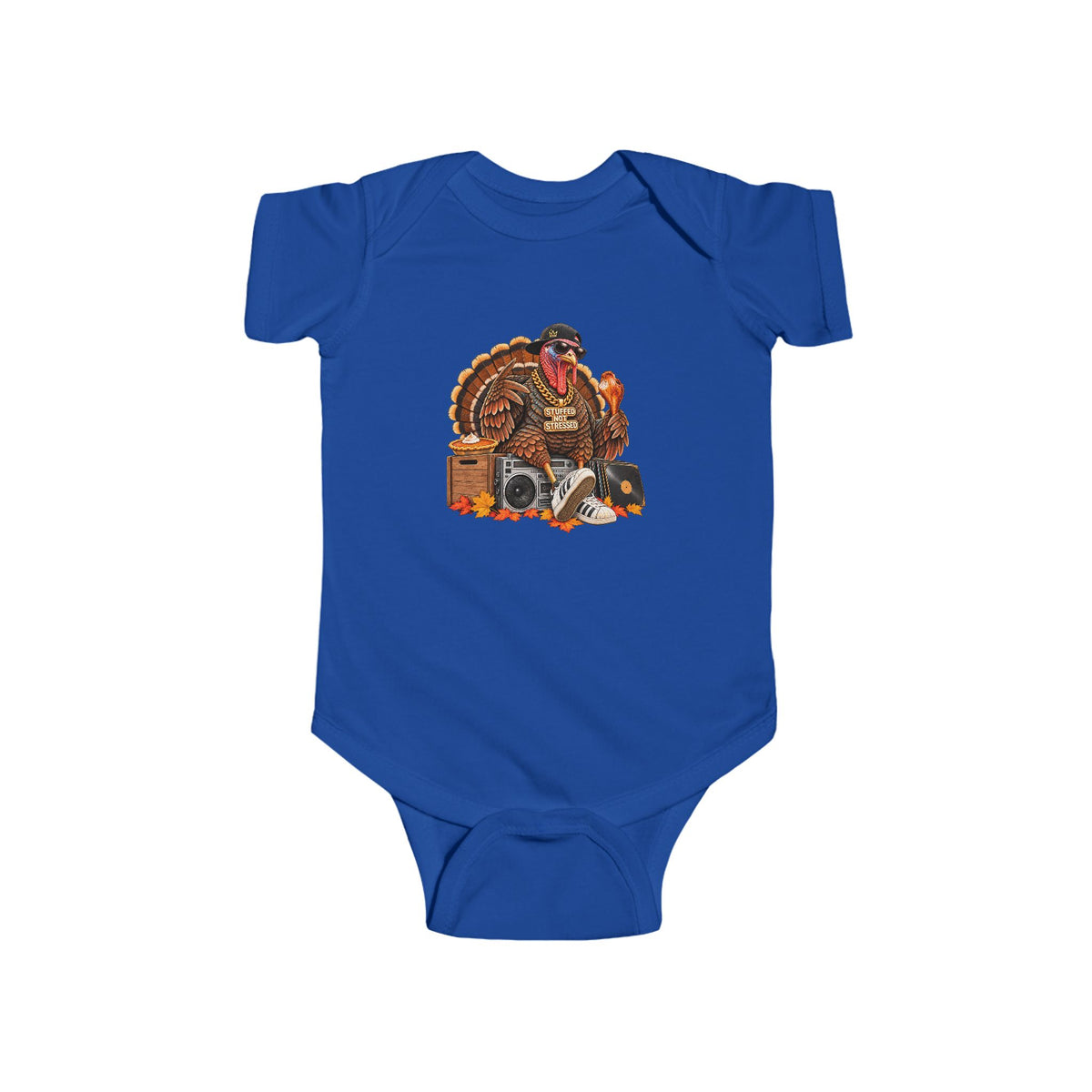 Thanksgiving Turkey Pilgrim Scene Infant Bodysuit | Cute Fall Baby Outfit
