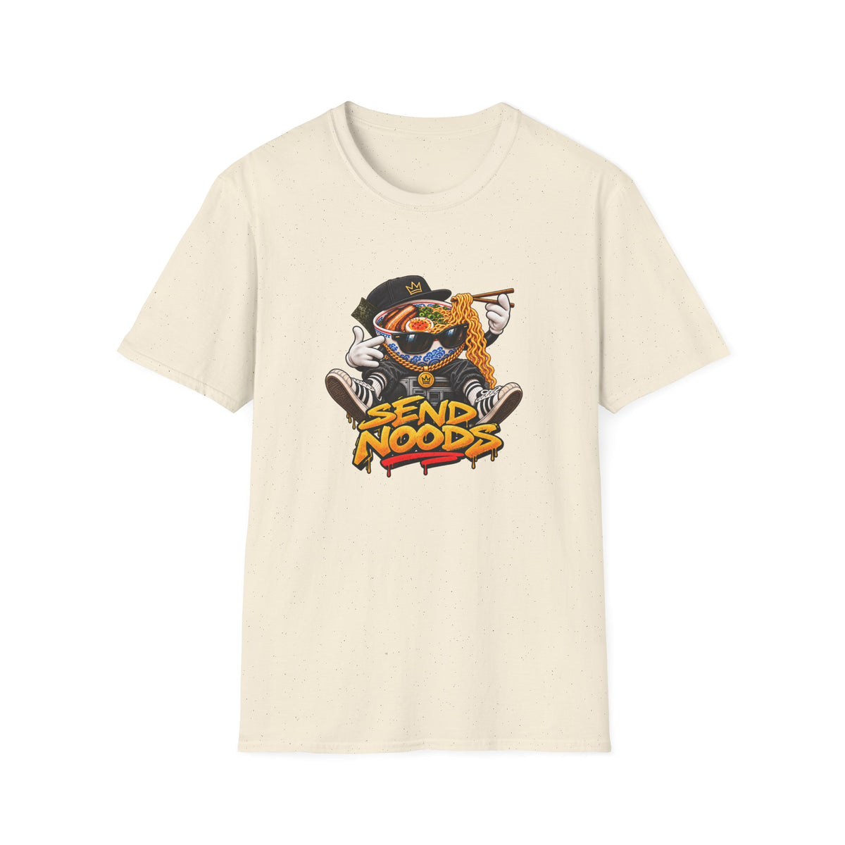 Send Noods ramen graphic T-Shirt | noodle bowl illustration, streetwear vibe | Hip Hop Pop Culture