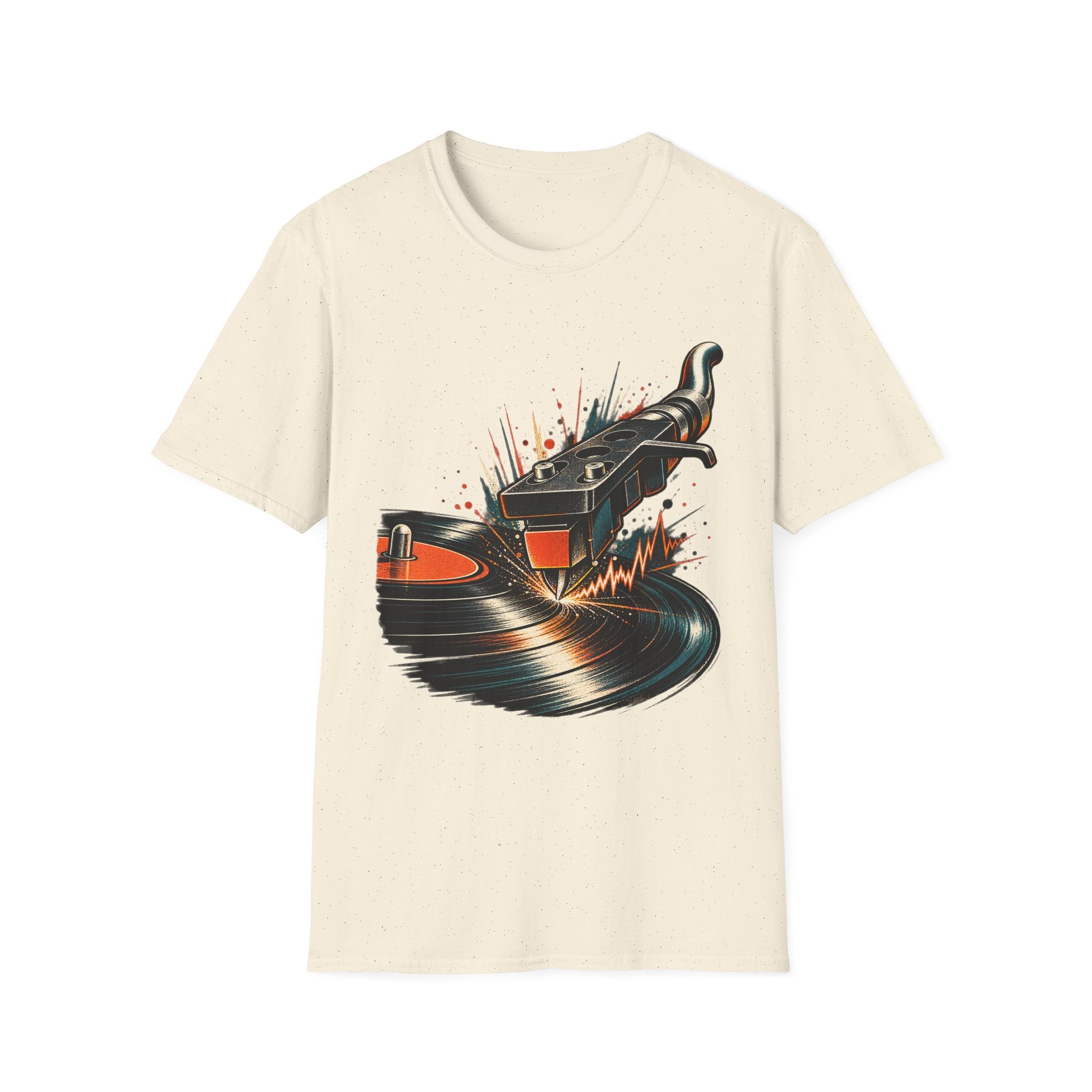 Vintage Turntable Tonearm T-Shirt | Vinyl Record Music Tee Hip Hop | 1990's 2000's Nostalgia Throwback