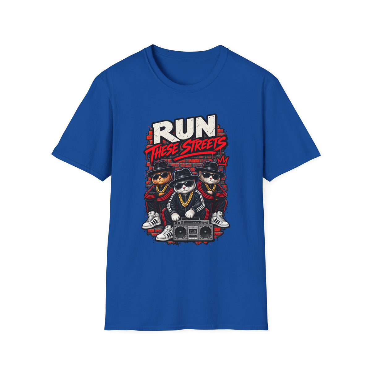 Run These Streets cats graphic T-Shirt | Hip Hop Cat Crew tee | 1990's 2000's Nostalgia Throwback