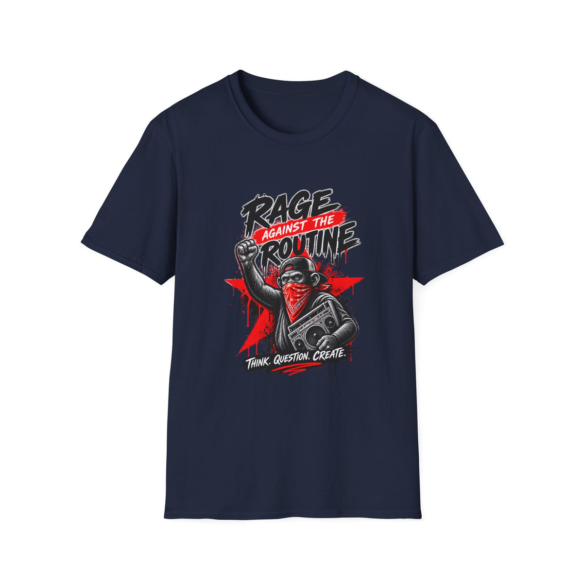 Rage Against the Routine T-Shirt | Protest Fist Graphic Tee | 1990's 2000's Nostalgia Throwback