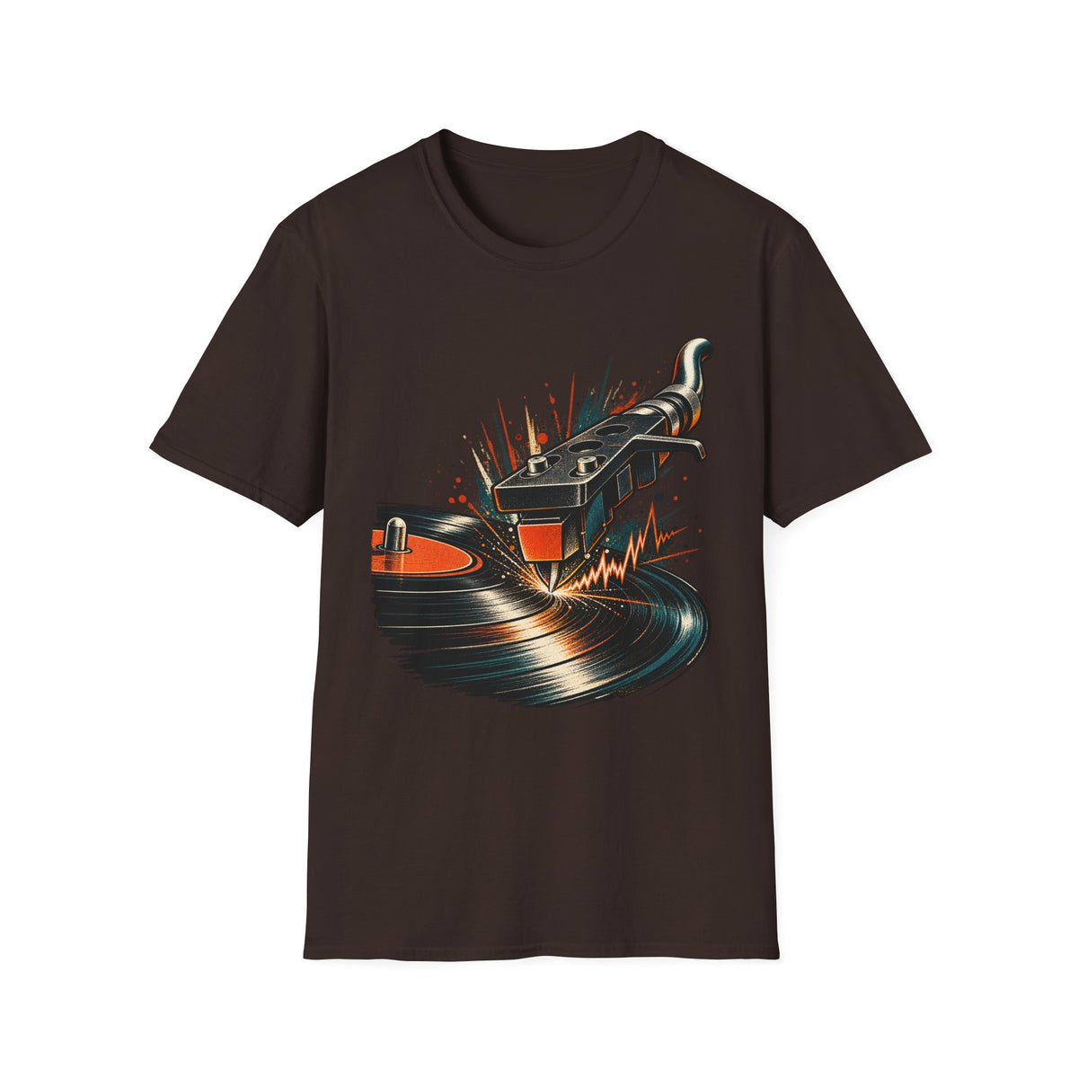 Vintage Turntable Tonearm T-Shirt | Vinyl Record Music Tee Hip Hop | 1990's 2000's Nostalgia Throwback