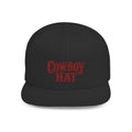Cowboy Hat embroidered Flat Bill Snapback | Western ranch style cap