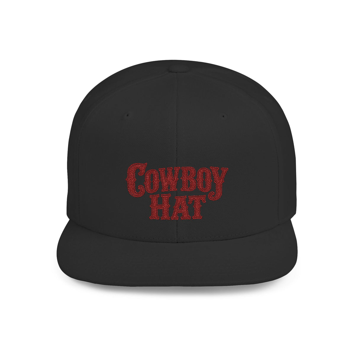 Cowboy Hat embroidered Flat Bill Snapback | Western ranch style cap