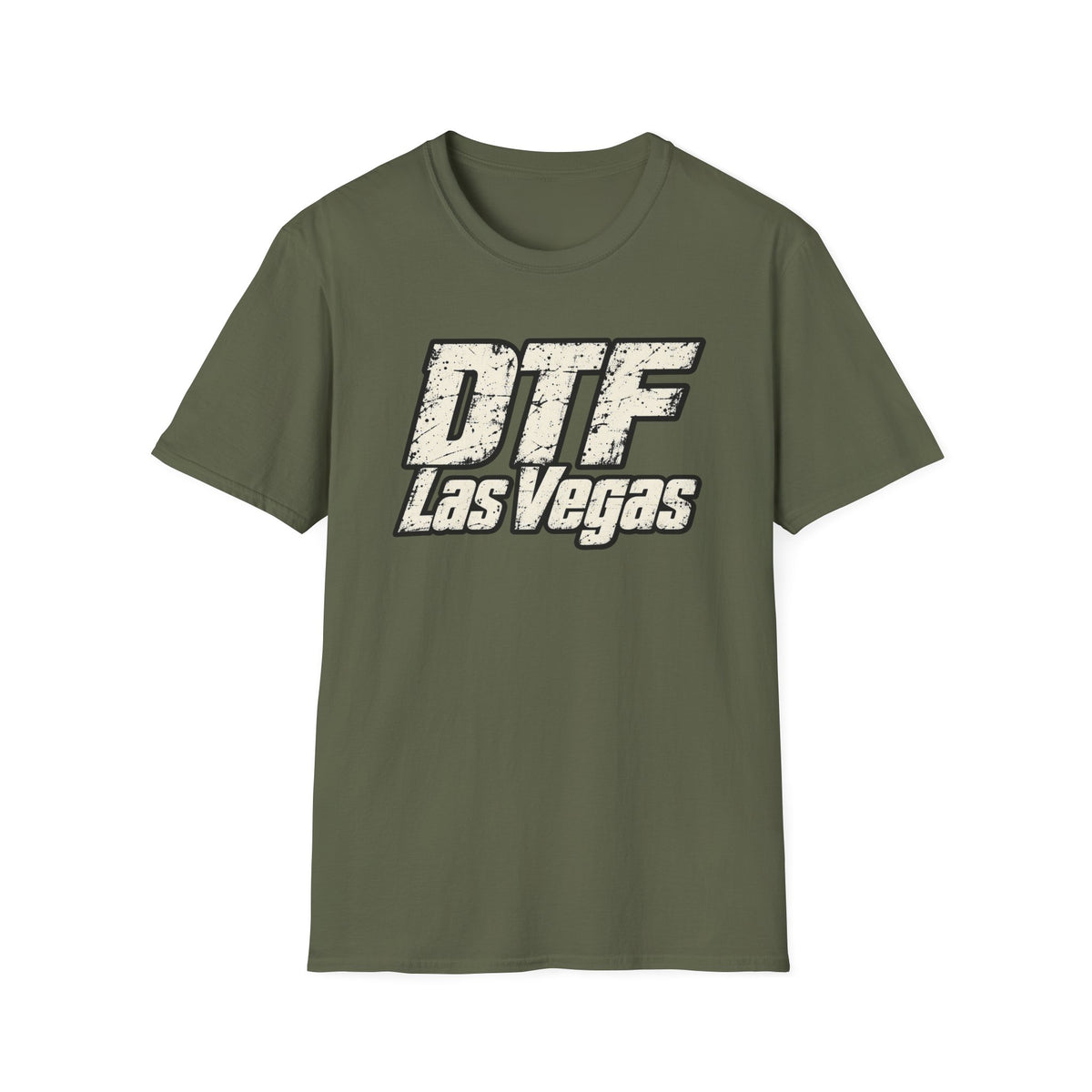 DTF Las Vegas T-Shirt | Vintage Bold Text Vegas Tee