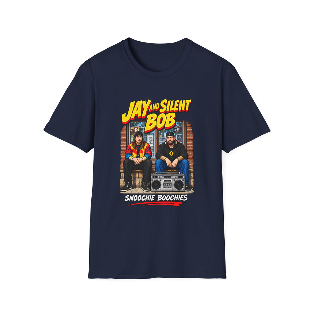 Jay and Silent Bob T-Shirt | Movie Logo Comic Poster Tee | 1990's 2000's Nostalgia Throwback