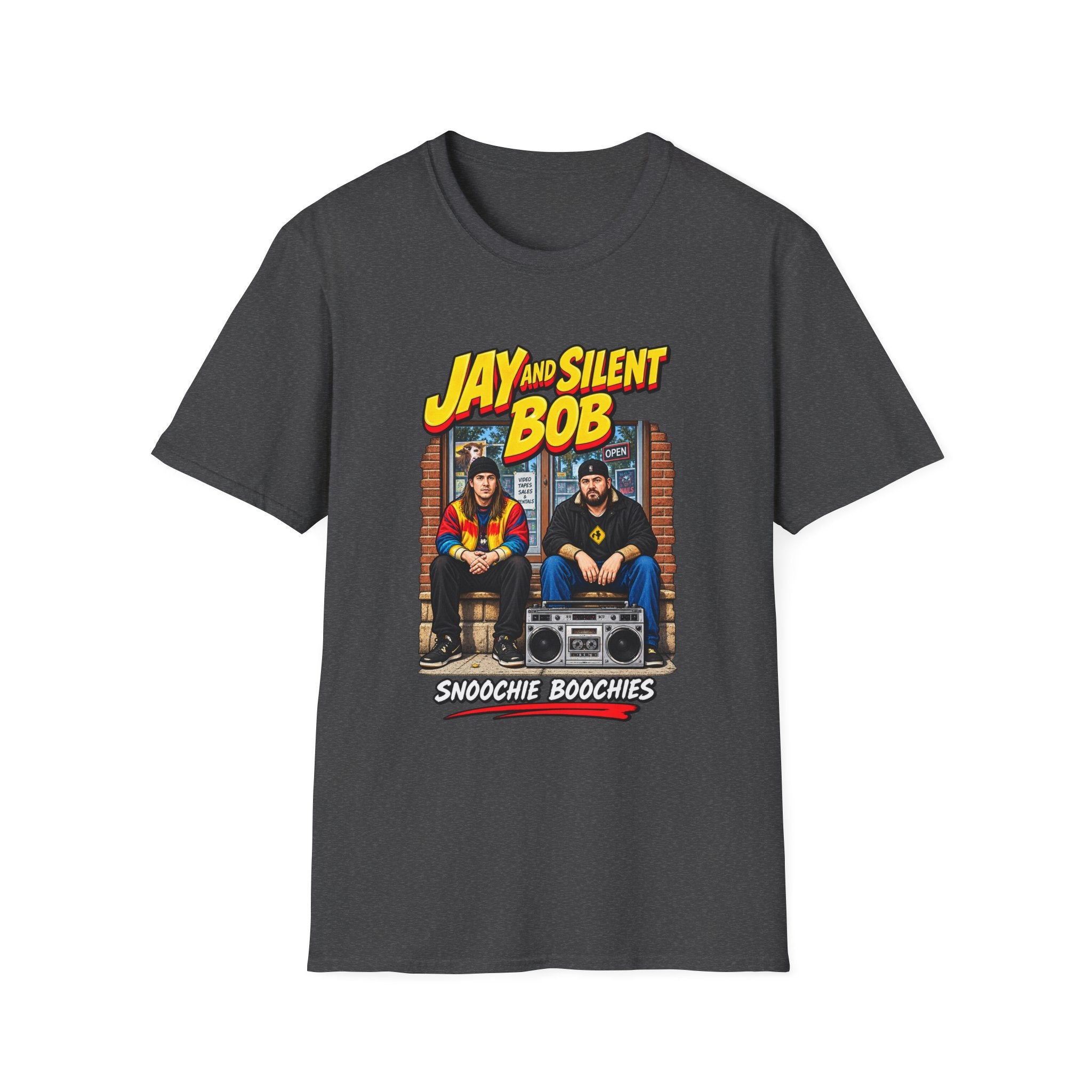 Jay and Silent Bob T-Shirt | Movie Logo Comic Poster Tee | 1990's 2000's Nostalgia Throwback