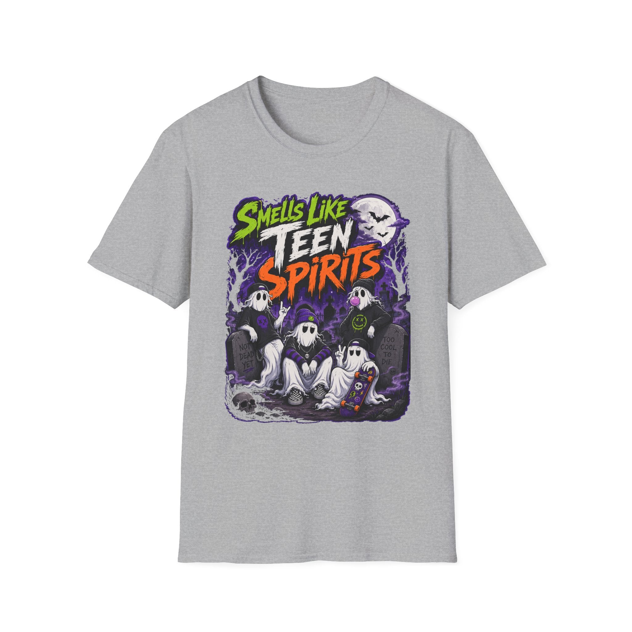 Smells Like Teen Spirits T-Shirt | Halloween Ghost Band Graphic | Hip Hop 1990's 2000's Nostalgia Throwback