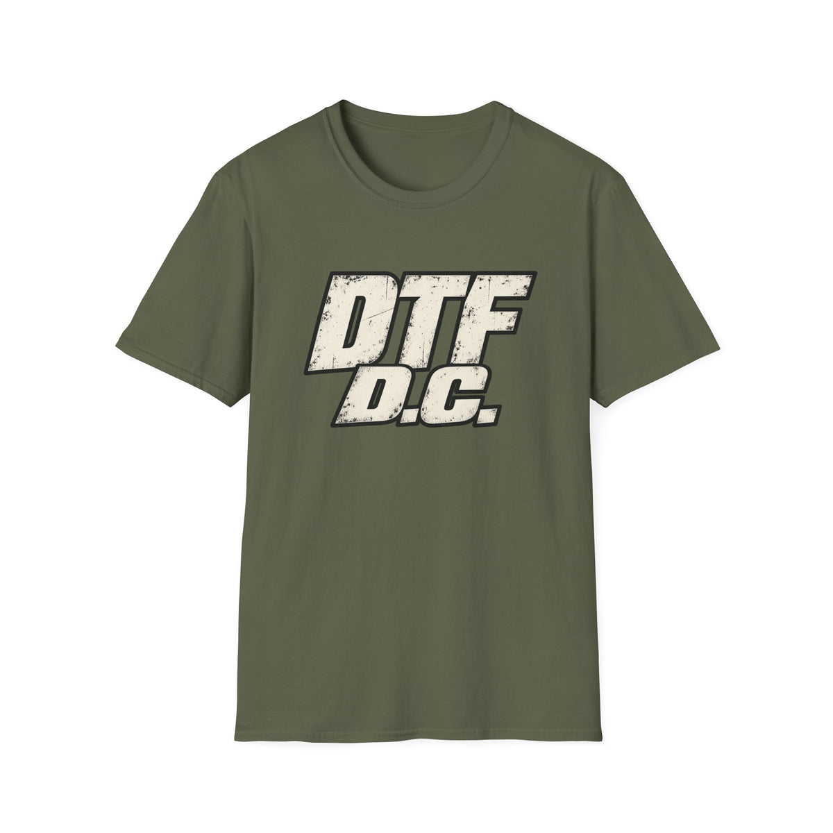 DTF D.C. graphic T-Shirt | Vintage distressed lettering