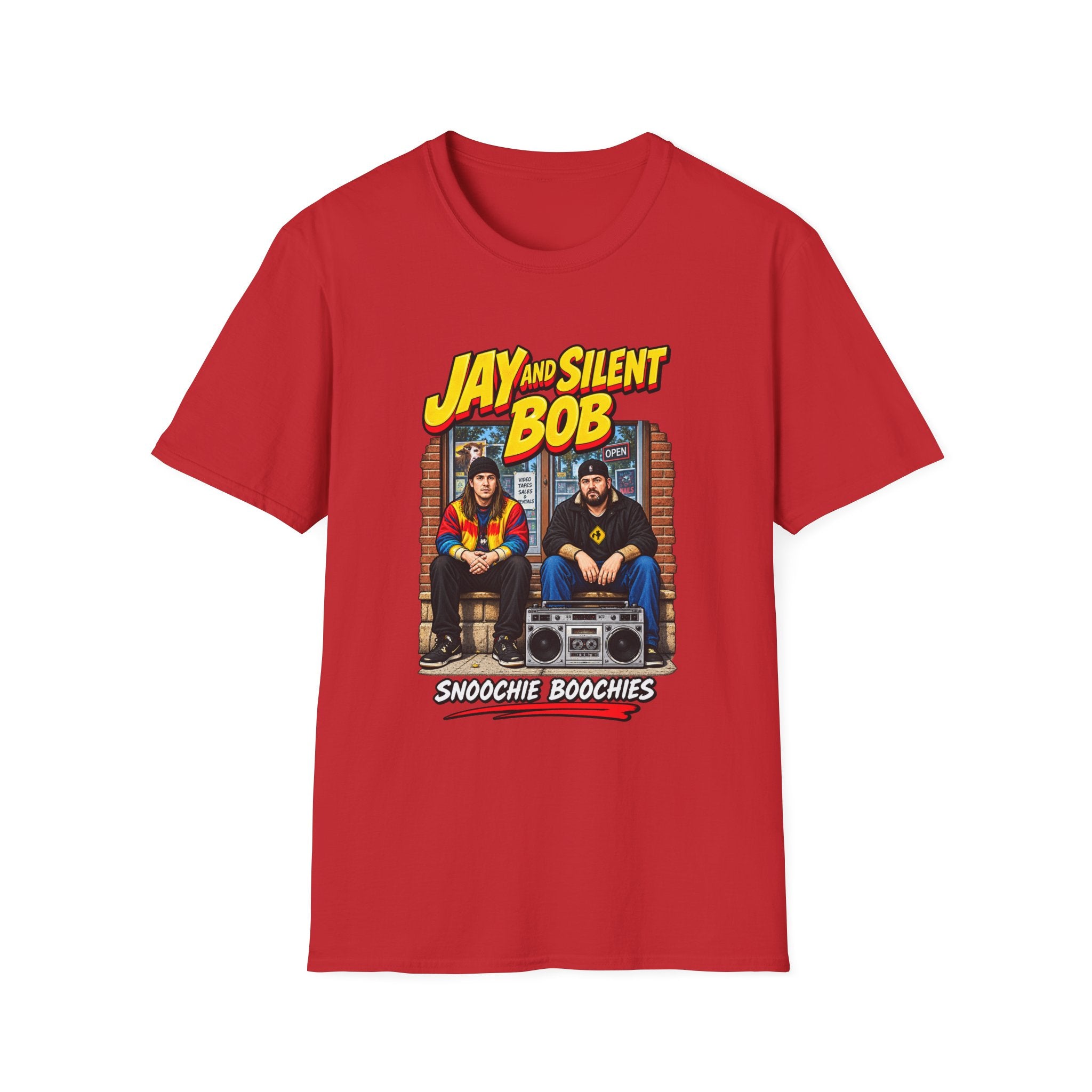 Jay and Silent Bob T-Shirt | Movie Logo Comic Poster Tee | 1990's 2000's Nostalgia Throwback