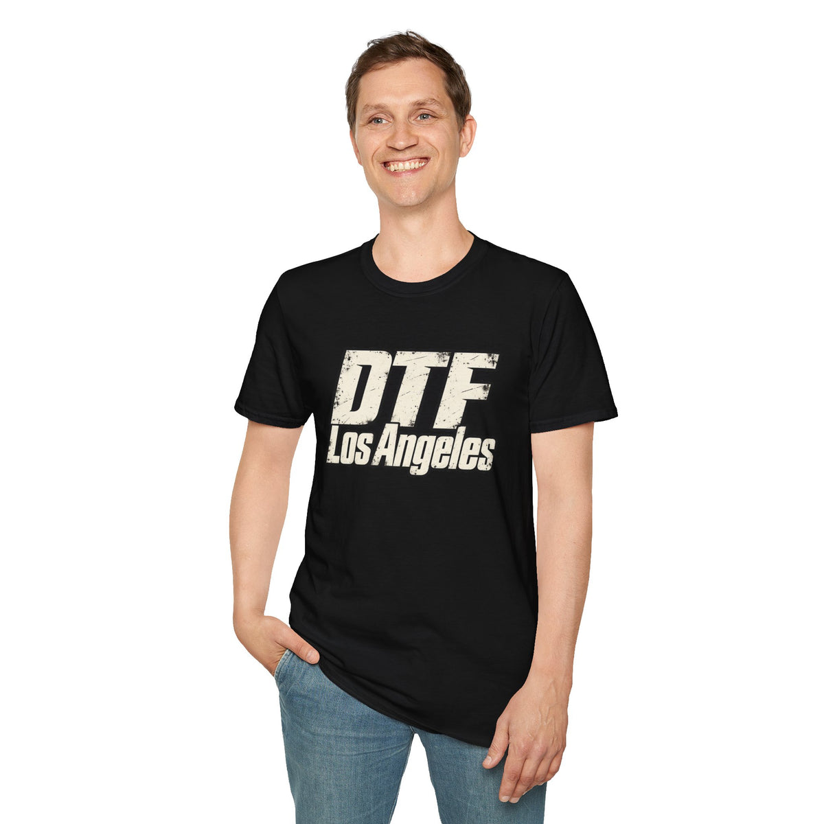 DTF Los Angeles T-Shirt | Retro Block Letter LA Graphic Tee