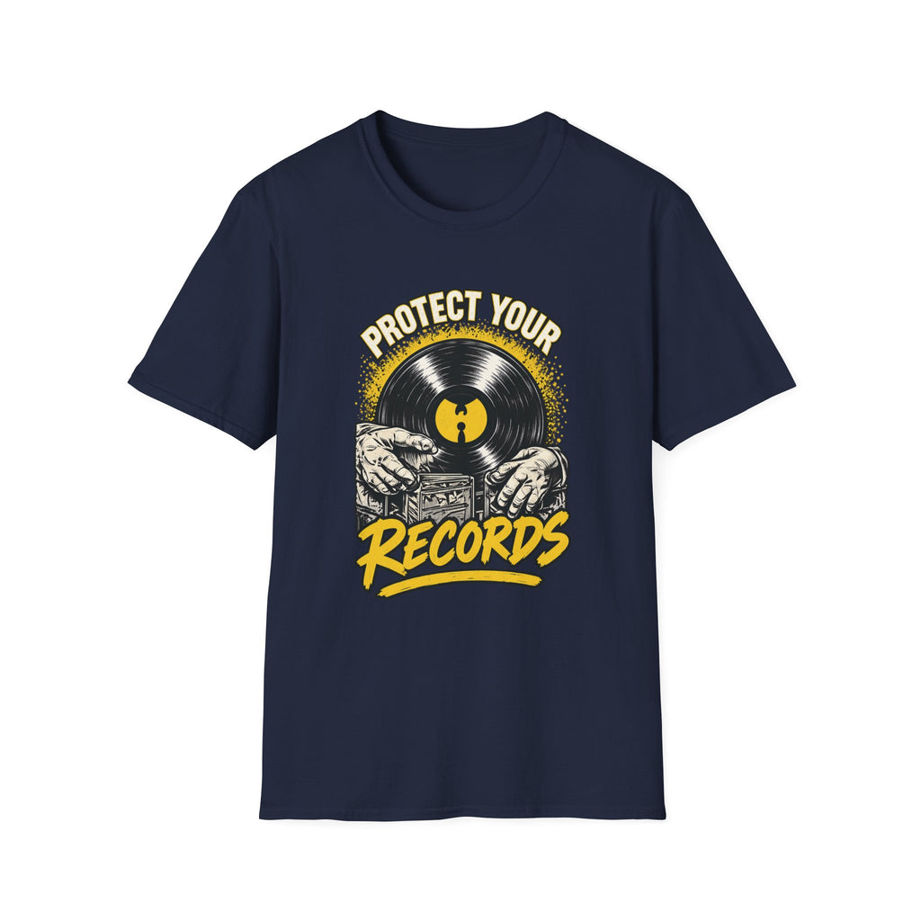 Protect Your Records Hip Hop T-Shirt | Wu Tang Vinyl Record DJ Music Tee | 1990's 2000's Nostalgia Throwback