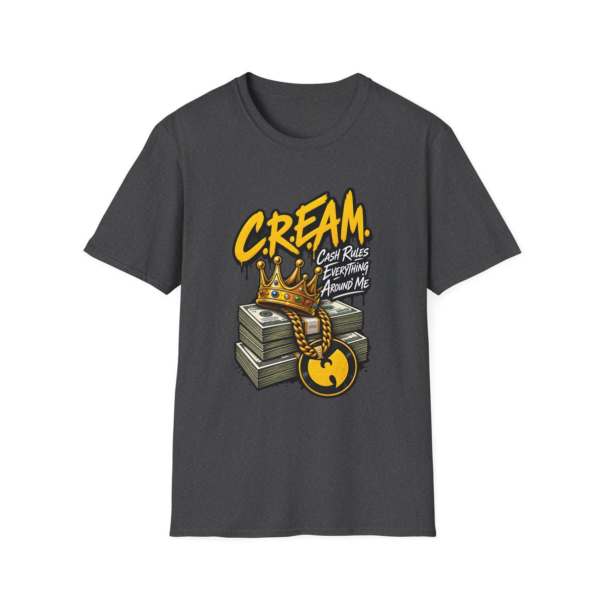 C.R.E.A.M. Cash Rules Everything Around Me T-Shirt | Hip Hop Graphic Tee | 1990's 2000's Nostalgia Throwback