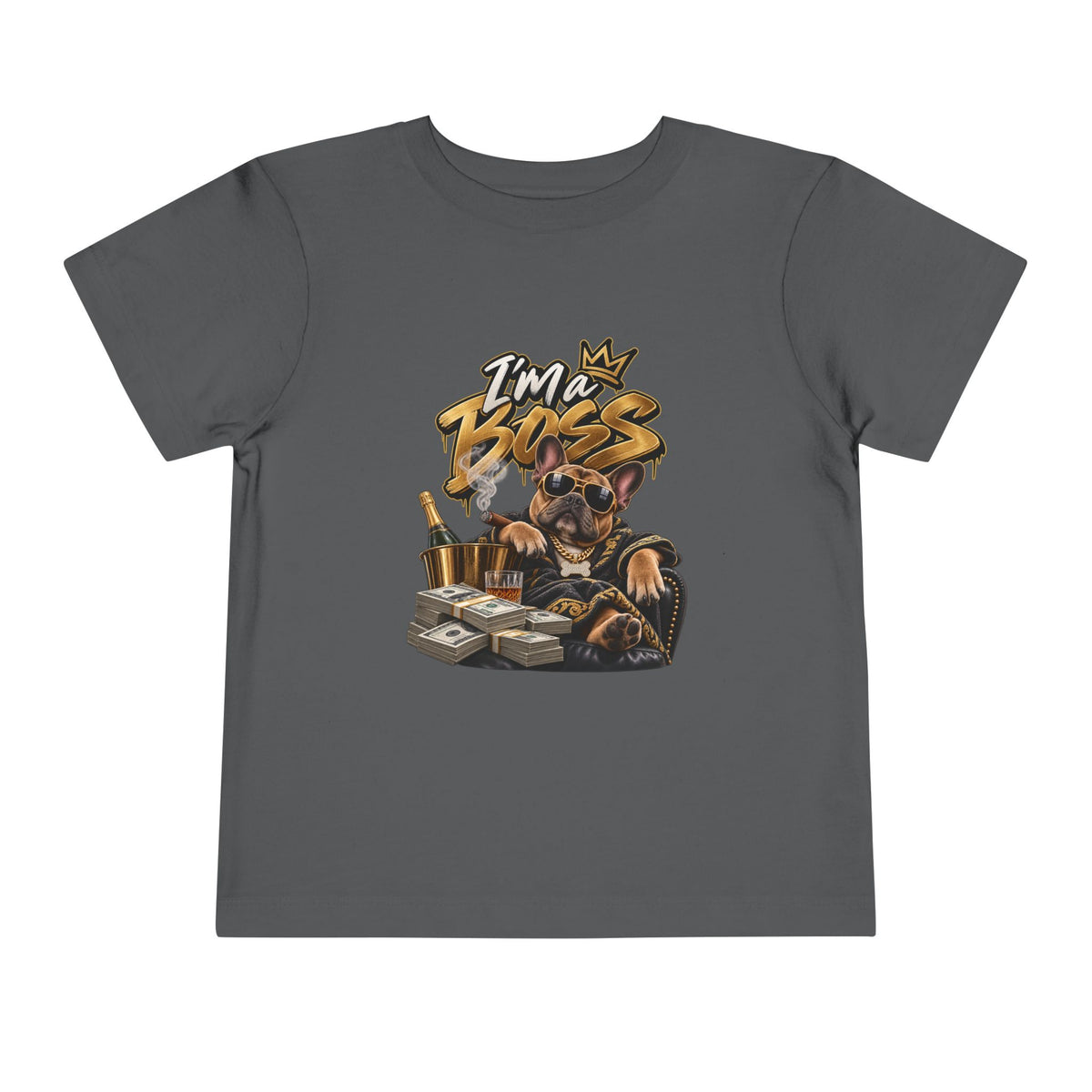 I'm A Boss Rottweiler Puppy Tee, Toddler Dog Shirt | Cute Canine Graphic | 90s 00s Hip Hop Pop Culture Nostalgia