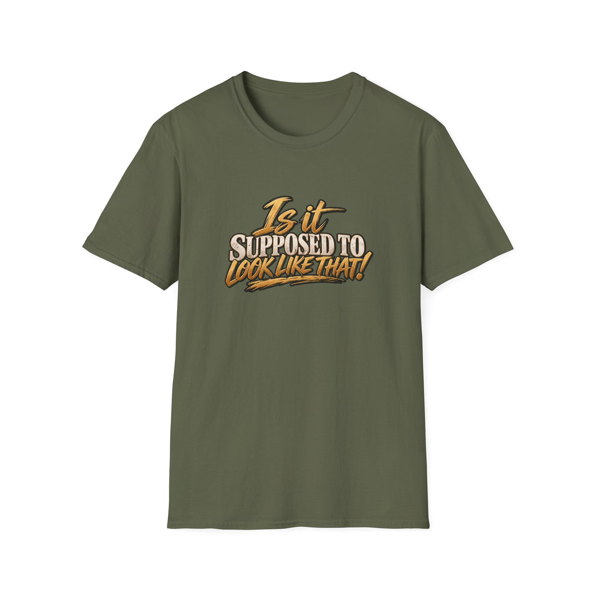 Is It Supposed To Look Like That T-Shirt | Retro Script Graphic | 90s 00s Hip Hop Pop Culture Nostalgia Millennial Era