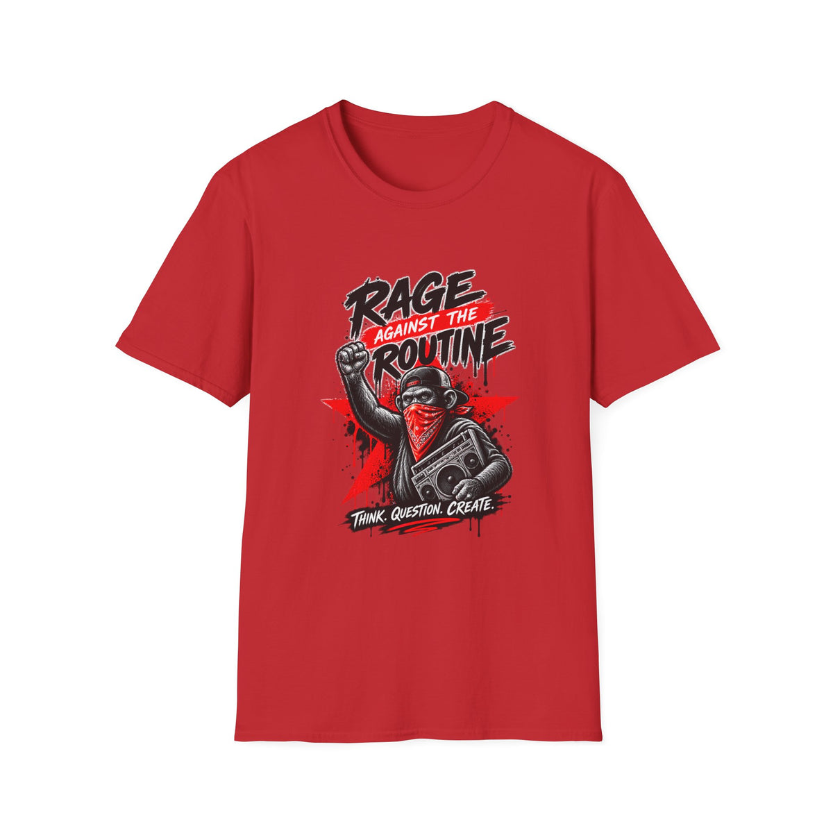 Rage Against the Routine T-Shirt | Protest Fist Graphic Tee | 1990's 2000's Nostalgia Throwback