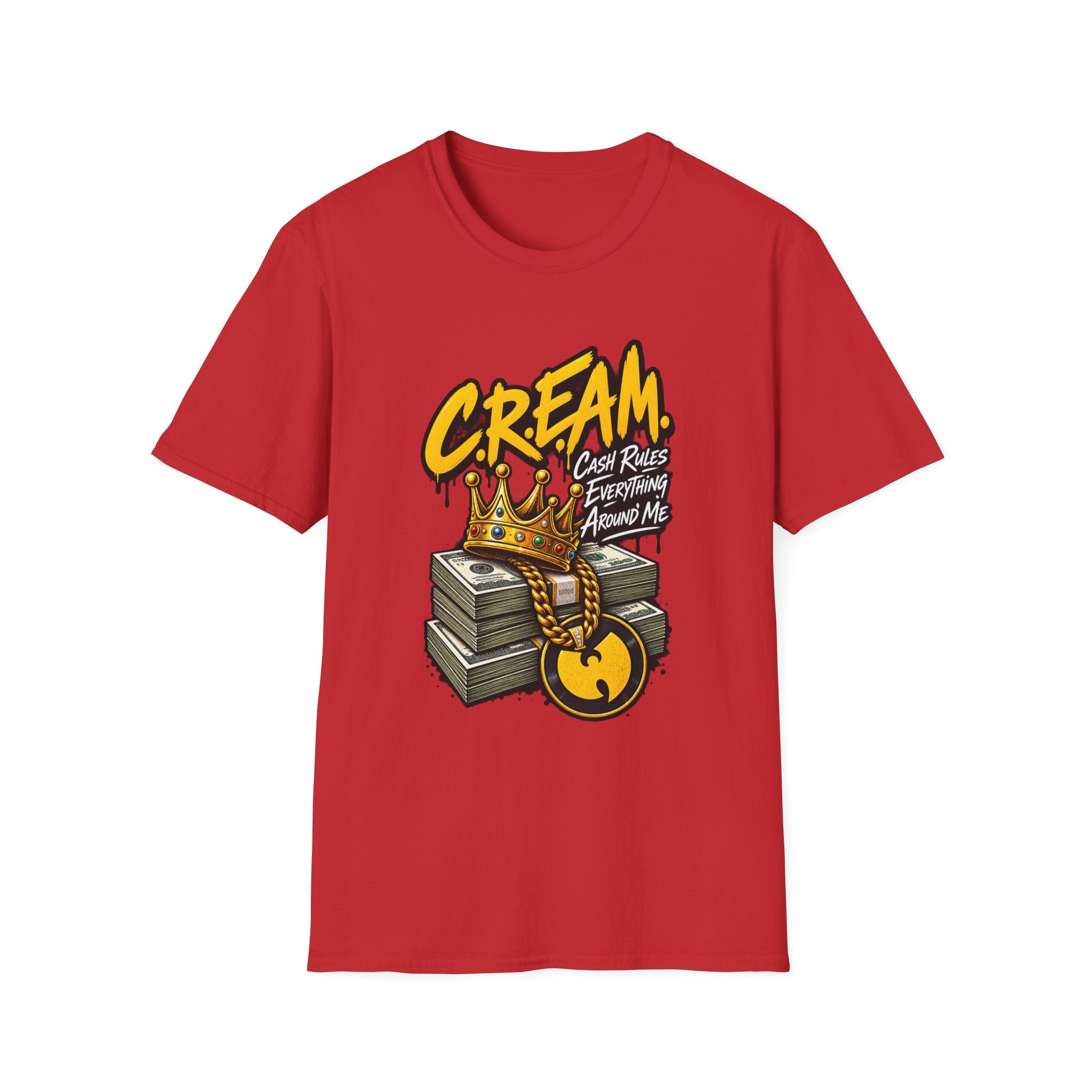 C.R.E.A.M. Cash Rules Everything Around Me T-Shirt | Hip Hop Graphic Tee | 1990's 2000's Nostalgia Throwback