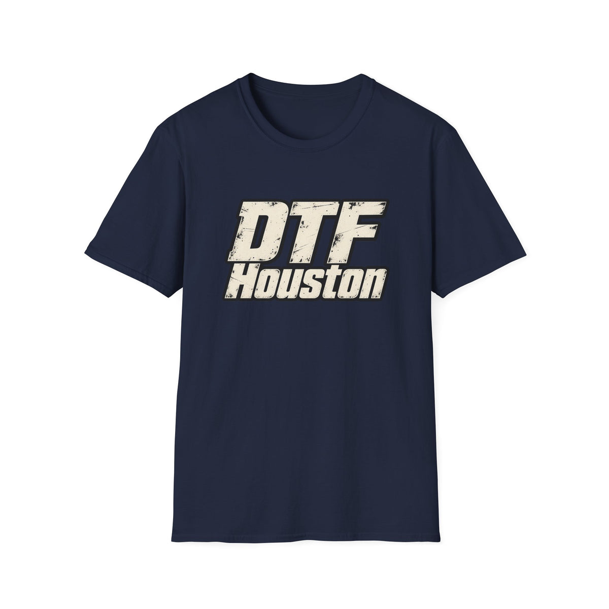DTF Houston Graphic T-Shirt | Retro Distressed Text Houston Tee