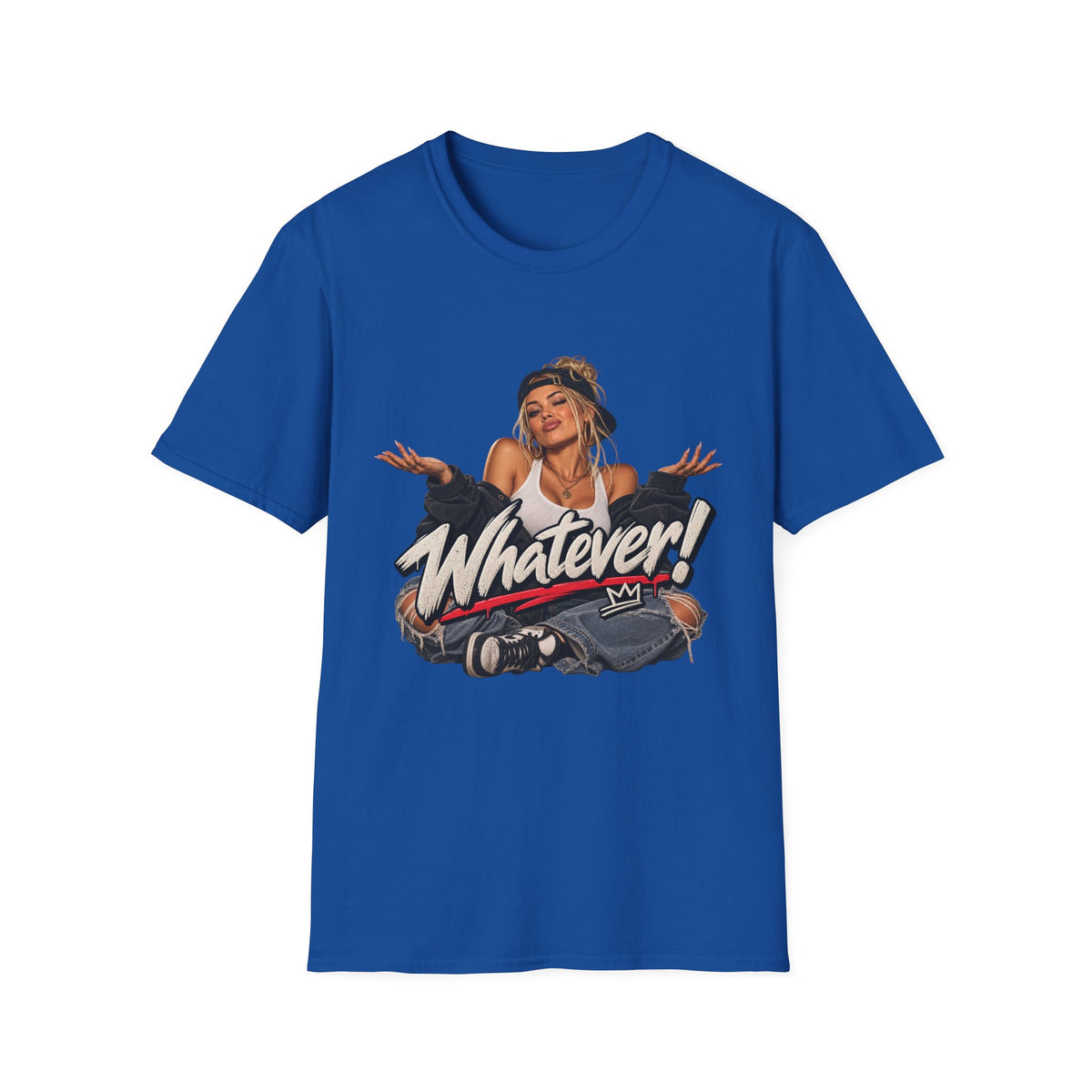 Whatever Girl Graphic Tee | Retro Girl Illustration T-Shirt | 90's 00's Hip Hop Pop Culture Nostalgia