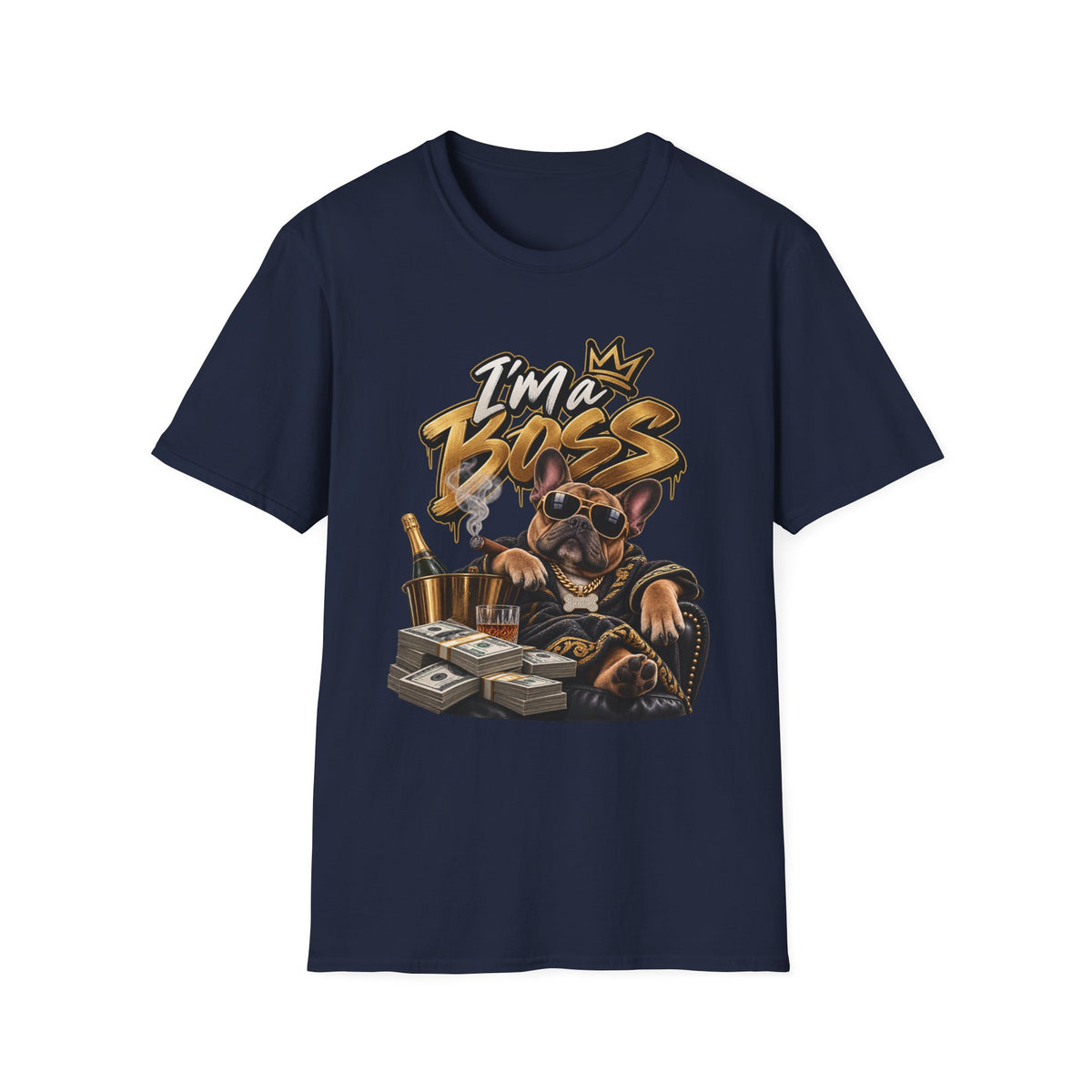 Im a Boss French Bulldog Graphic Tee | T-Shirt | 90s 00s Hip Hop Pop Culture Nostalgia