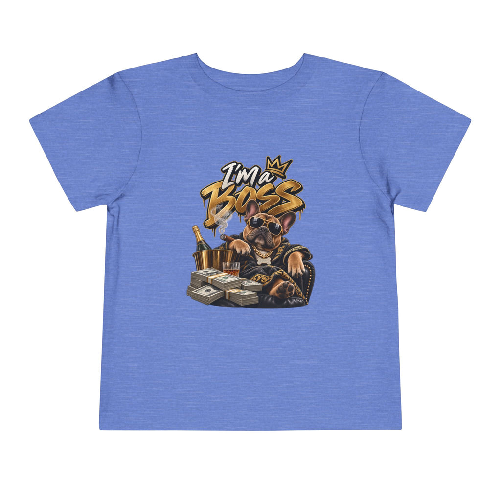 I'm A Boss Rottweiler Puppy Tee, Toddler Dog Shirt | Cute Canine Graphic | 90s 00s Hip Hop Pop Culture Nostalgia