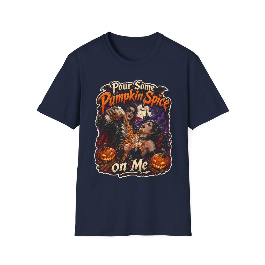 Pumpkin Spice Horror Pour Some Pumpkin Spice T-Shirt | Halloween | 1990's 2000's Nostalgia Throwback