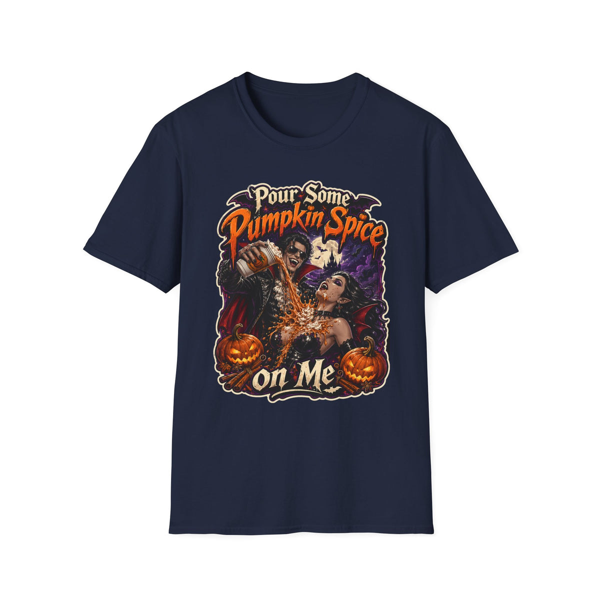 Pumpkin Spice Horror Pour Some Pumpkin Spice T-Shirt | Halloween | 1990's 2000's Nostalgia Throwback