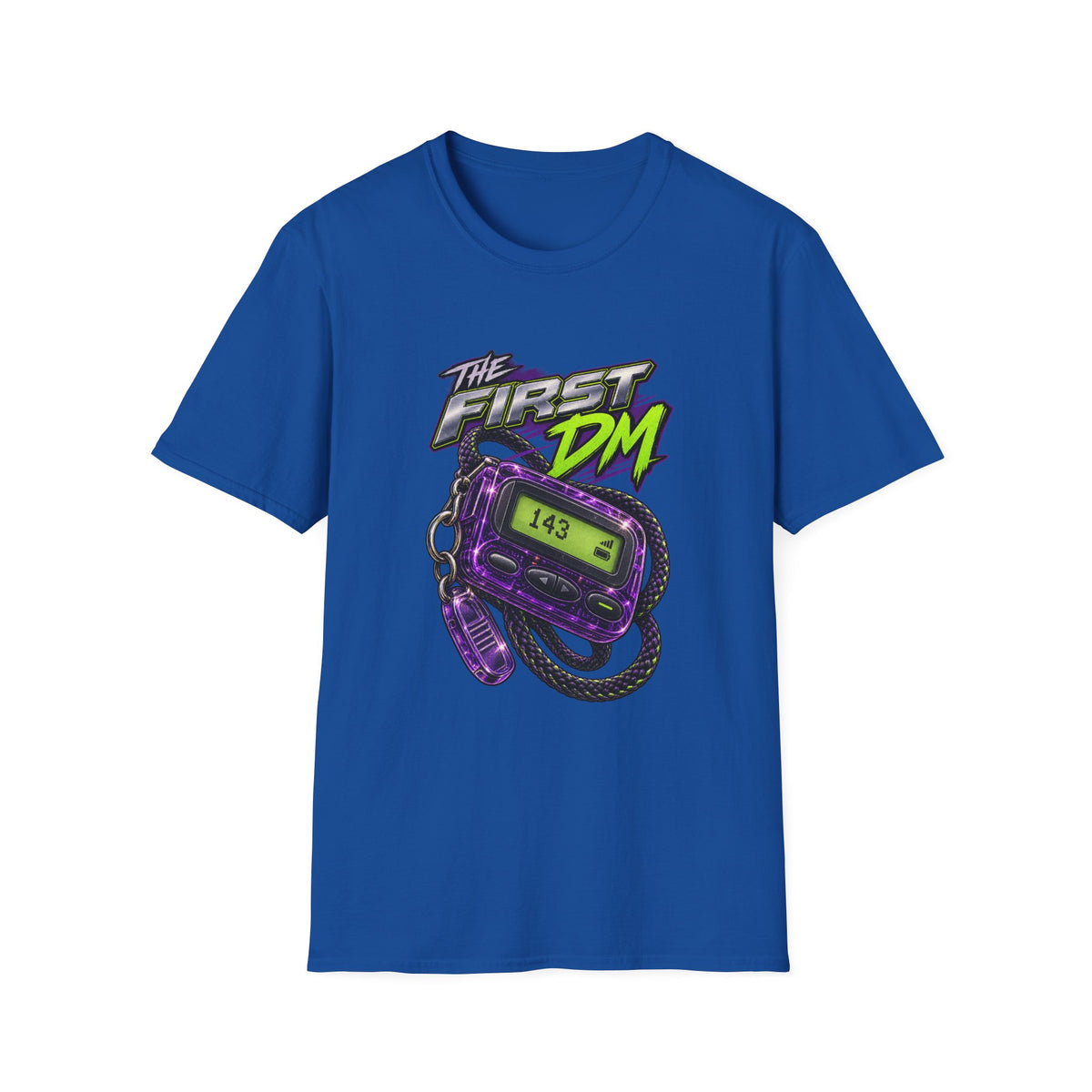 The First DM pager graphic T-Shirt | 90s pager nostalgia | 1990's 2000's Nostalgia Throwback