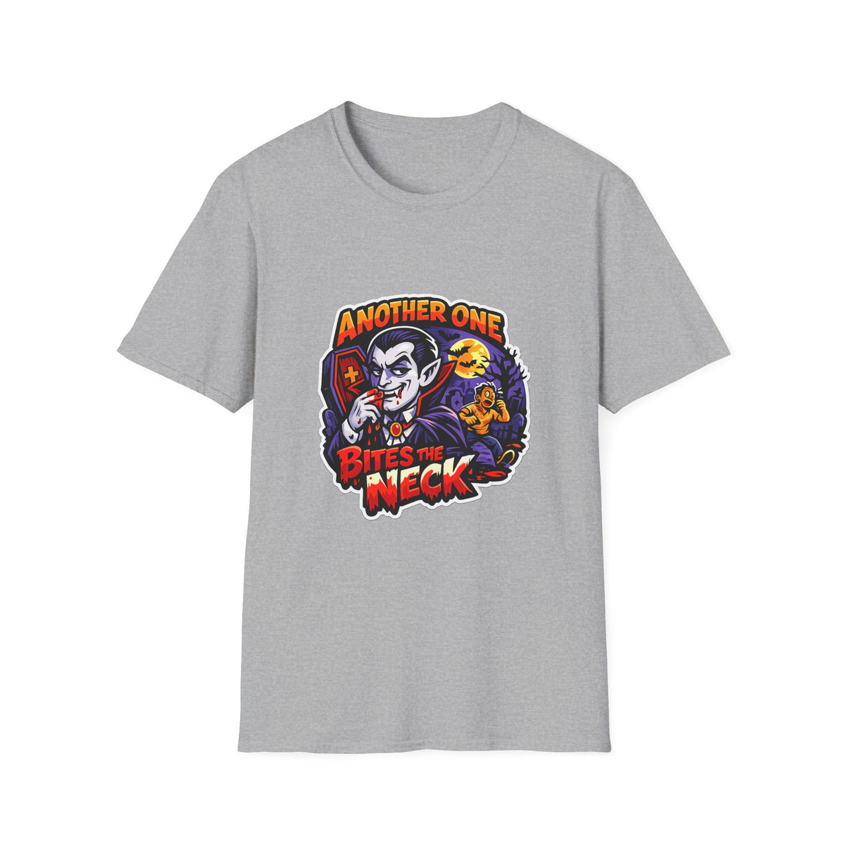 Another One Bites the Neck Vampire T-Shirt | Halloween Dracula Graphic