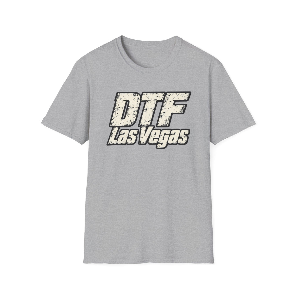DTF Las Vegas T-Shirt | Vintage Bold Text Vegas Tee