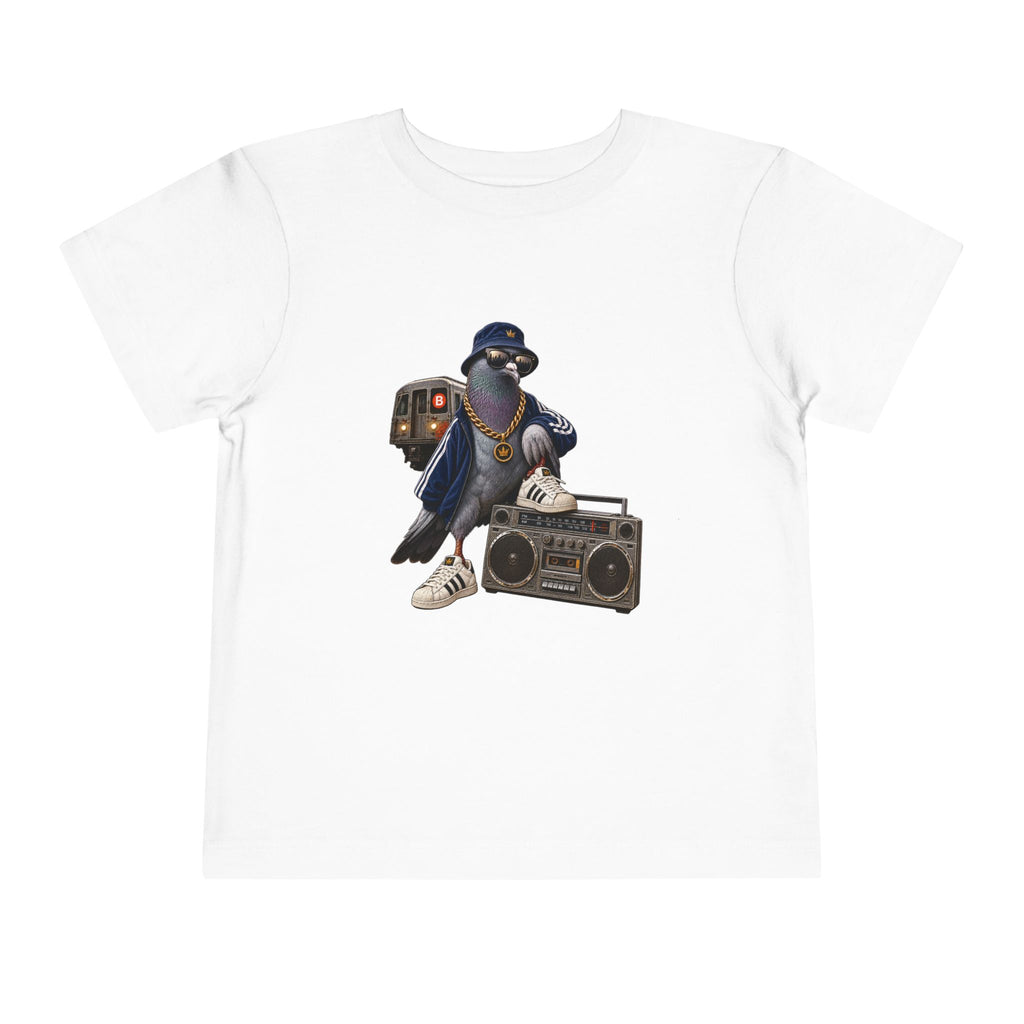 Cool Crow DJ boombox Toddler Tee | Hip Hop Bird Graphic