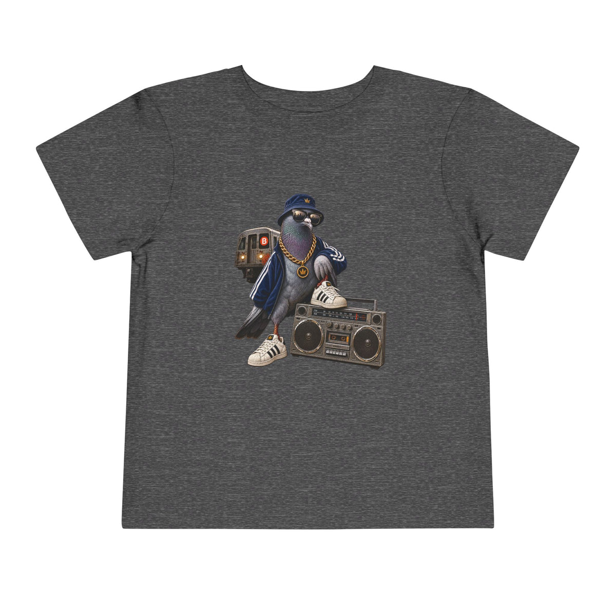 Cool Crow DJ boombox Toddler Tee | Hip Hop Bird Graphic