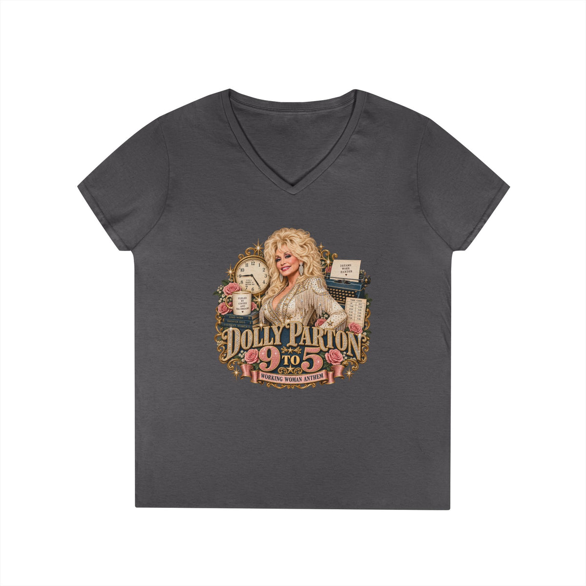 Dolly Parton 9 to 5 Retro Pink Portrait T-Shirt | Country Music Icon Tee | Memorial Tribute