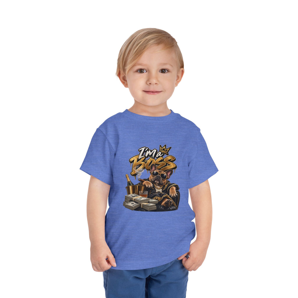I'm A Boss Rottweiler Puppy Tee, Toddler Dog Shirt | Cute Canine Graphic | 90s 00s Hip Hop Pop Culture Nostalgia