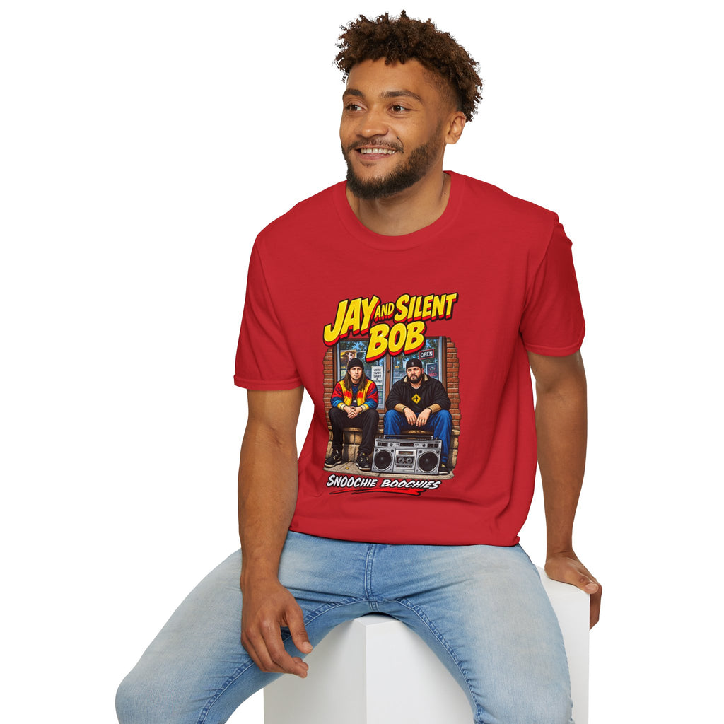 Jay and Silent Bob T-Shirt | Movie Logo Comic Poster Tee | 1990's 2000's Nostalgia Throwback