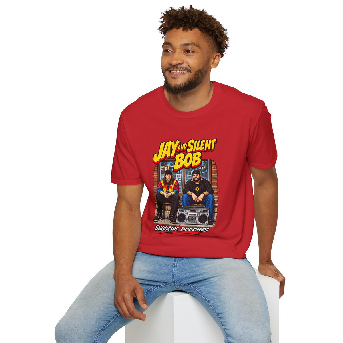 Jay and Silent Bob T-Shirt | Movie Logo Comic Poster Tee | 1990's 2000's Nostalgia Throwback
