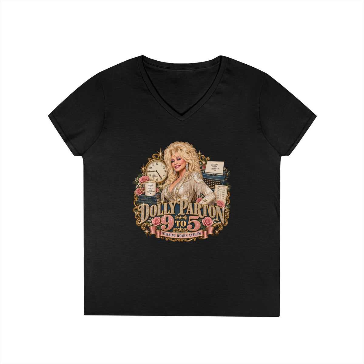 Dolly Parton 9 to 5 Retro Pink Portrait T-Shirt | Country Music Icon Tee | Memorial Tribute