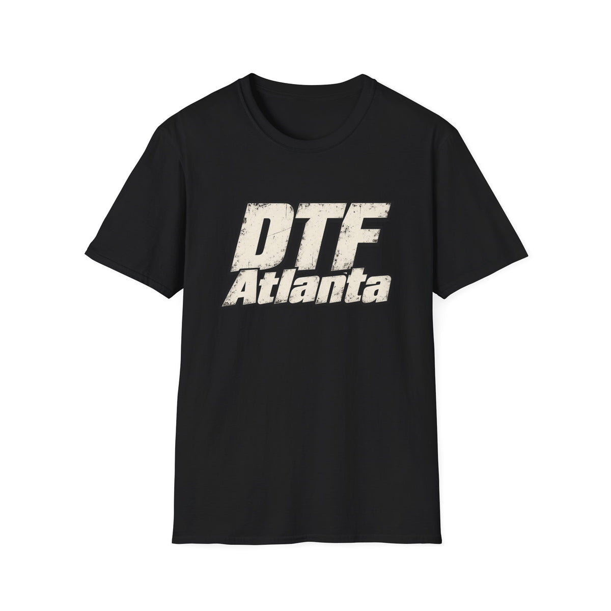 DTF Atlanta T-Shirt | Distressed Retro Text Atlanta Tee