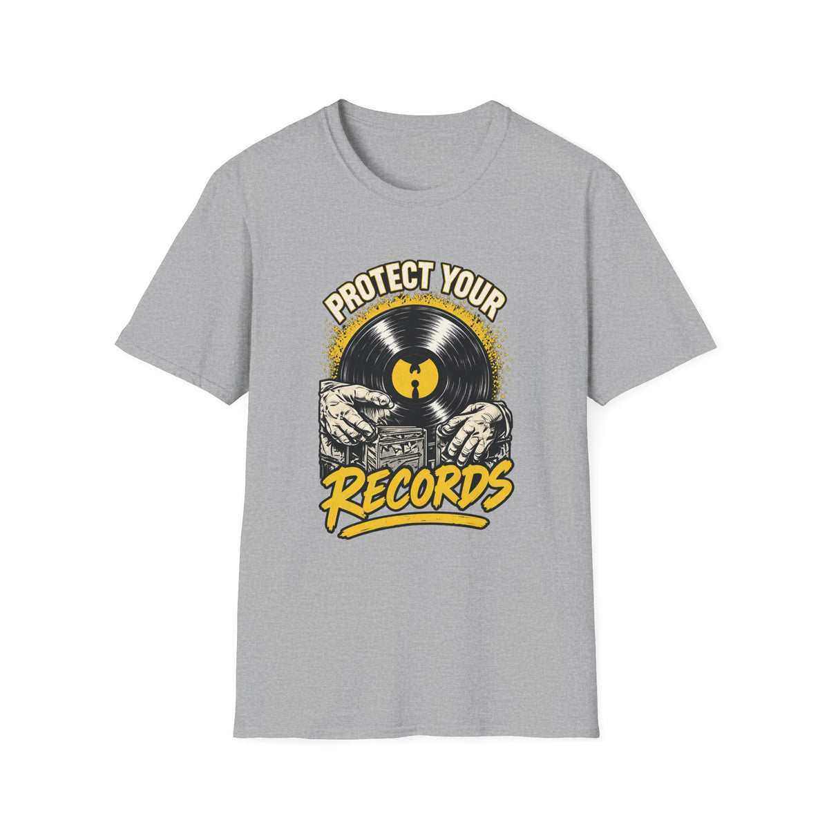 Protect Your Records Hip Hop T-Shirt | Wu Tang Vinyl Record DJ Music Tee | 1990's 2000's Nostalgia Throwback