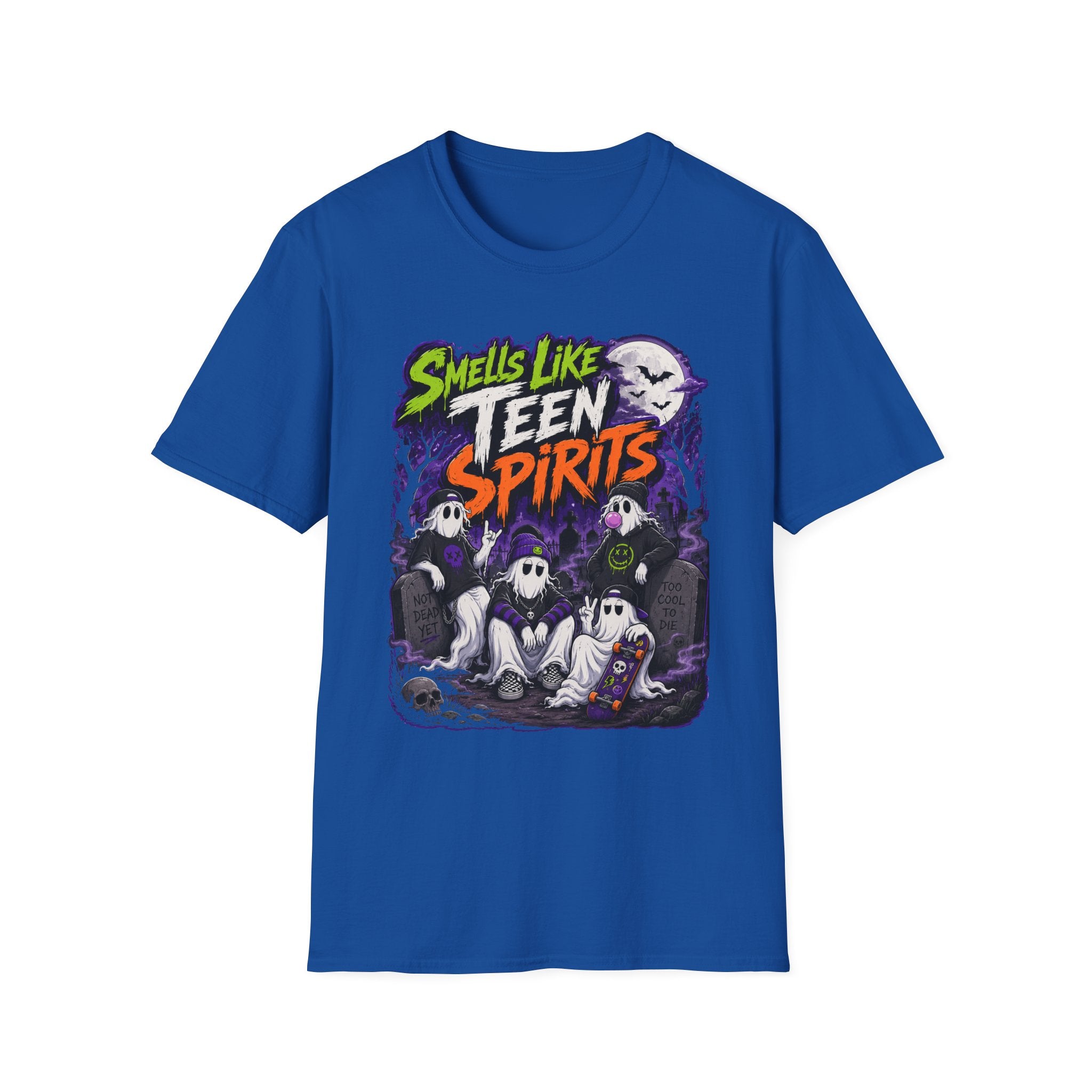 Smells Like Teen Spirits T-Shirt | Halloween Ghost Band Graphic | Hip Hop 1990's 2000's Nostalgia Throwback