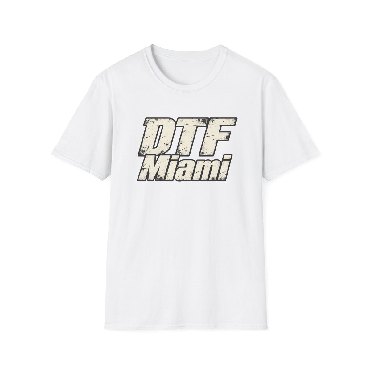 DTF Miami graphic T-Shirt | Vintage distressed logo, city tee